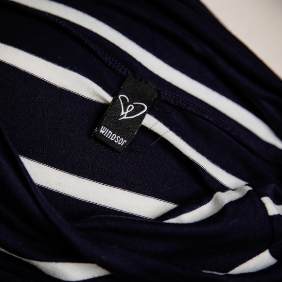 Windsor Navy Striped Skirt - Picture 5 of 5